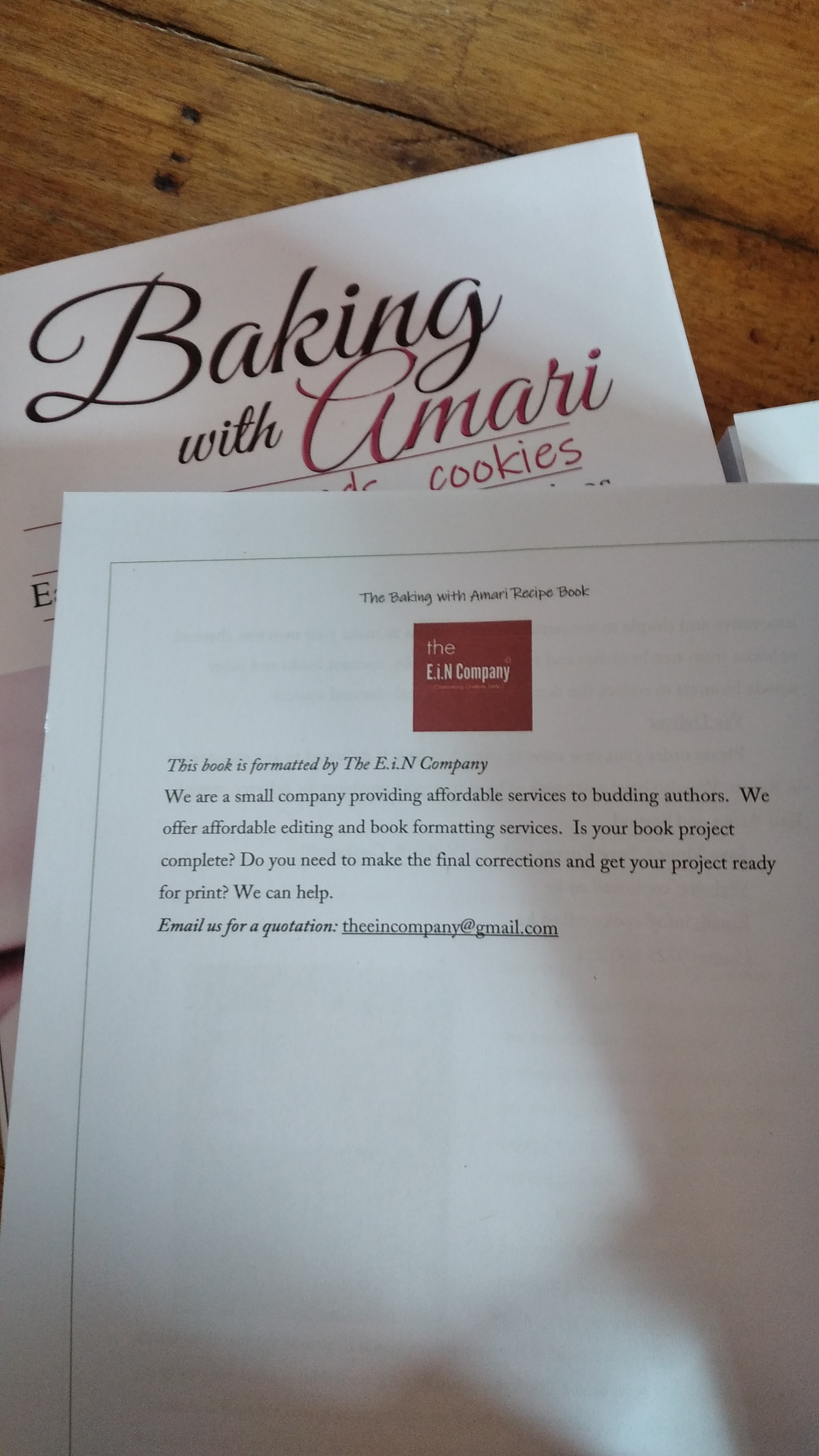last page baking with amari